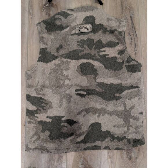 Cabelaās Wooltimate 4MOST Windshear Hunting Vest Menās XL Camo Wool Blend - Picture 4 of 11